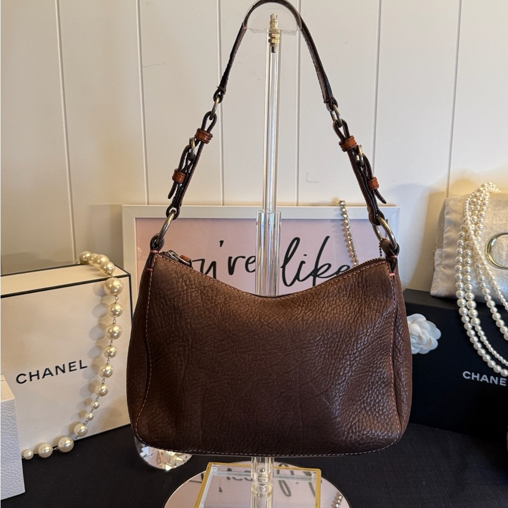 Coach Chelsea Small Shoulder Bag in Brown Pebbled Leather Y2K Style